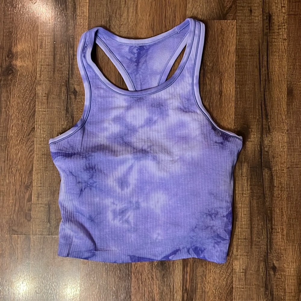 lululemon athletica Purple Tie-Dye Racerback Tank
